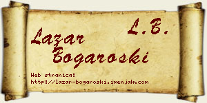 Lazar Bogaroški vizit kartica